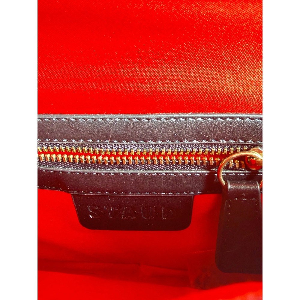 Staud Red Beaded Snake Tommy Shoulder Bag - Picture 4 of 6